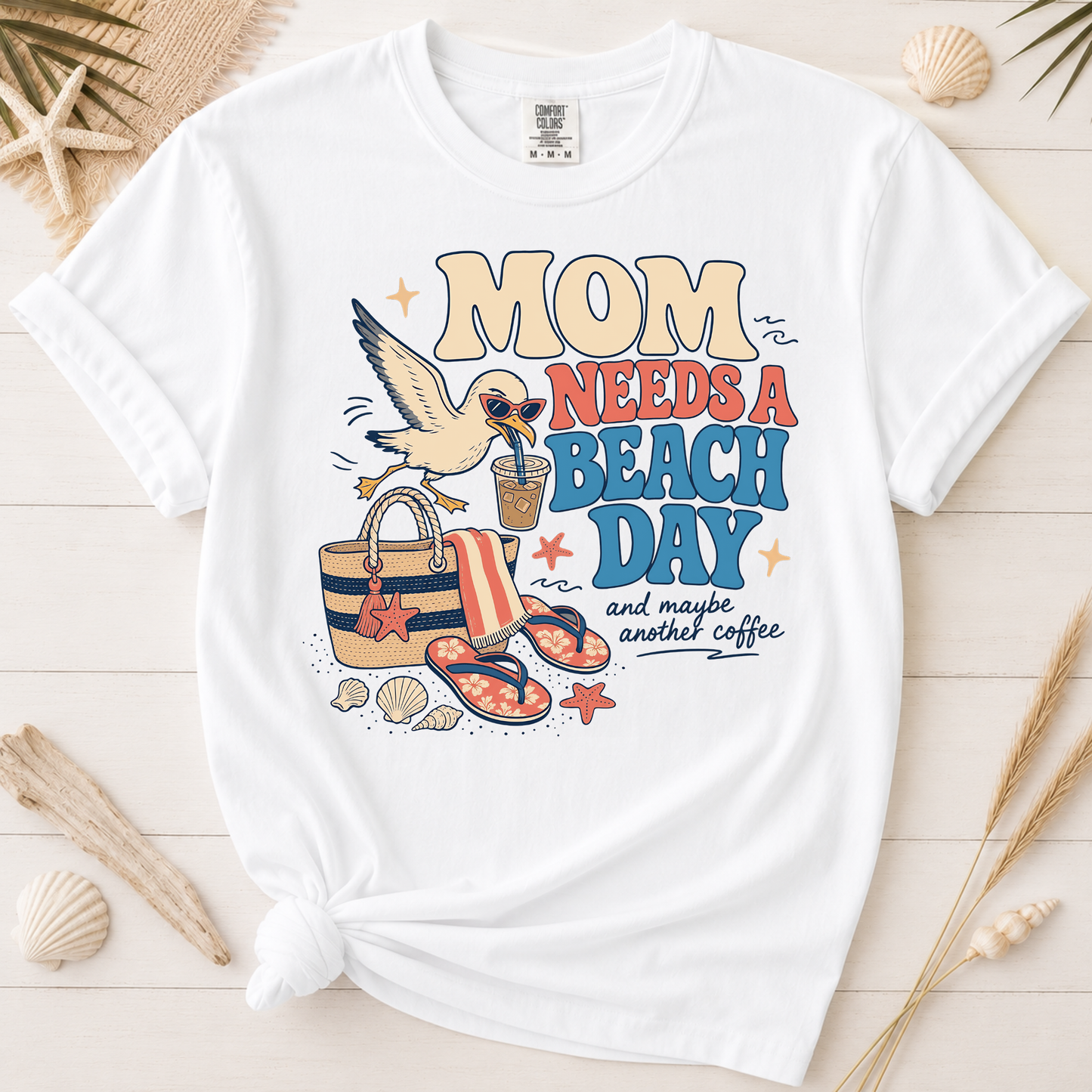 Mom Needs a Beach Day Graphic Tee