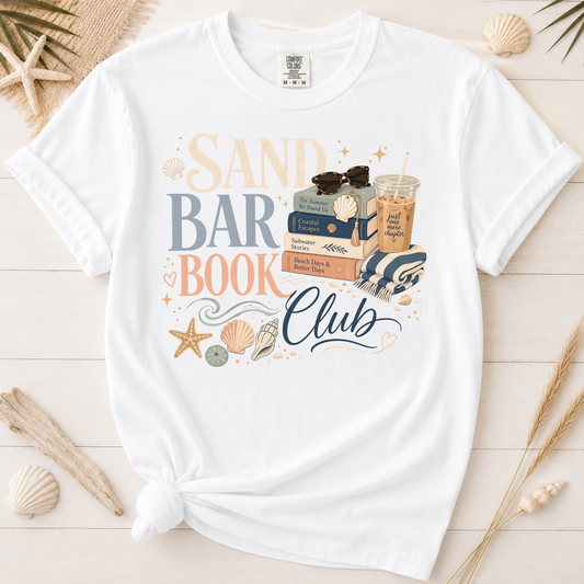 Sand Bar Book Club Beach Reading Graphic Tee