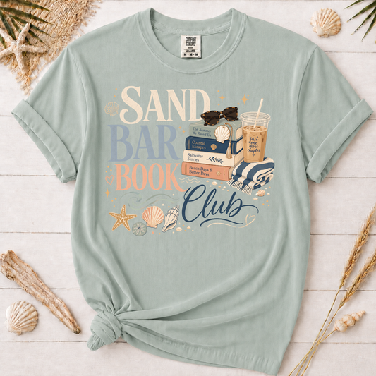 Sand Bar Book Club Beach Reading Graphic Tee