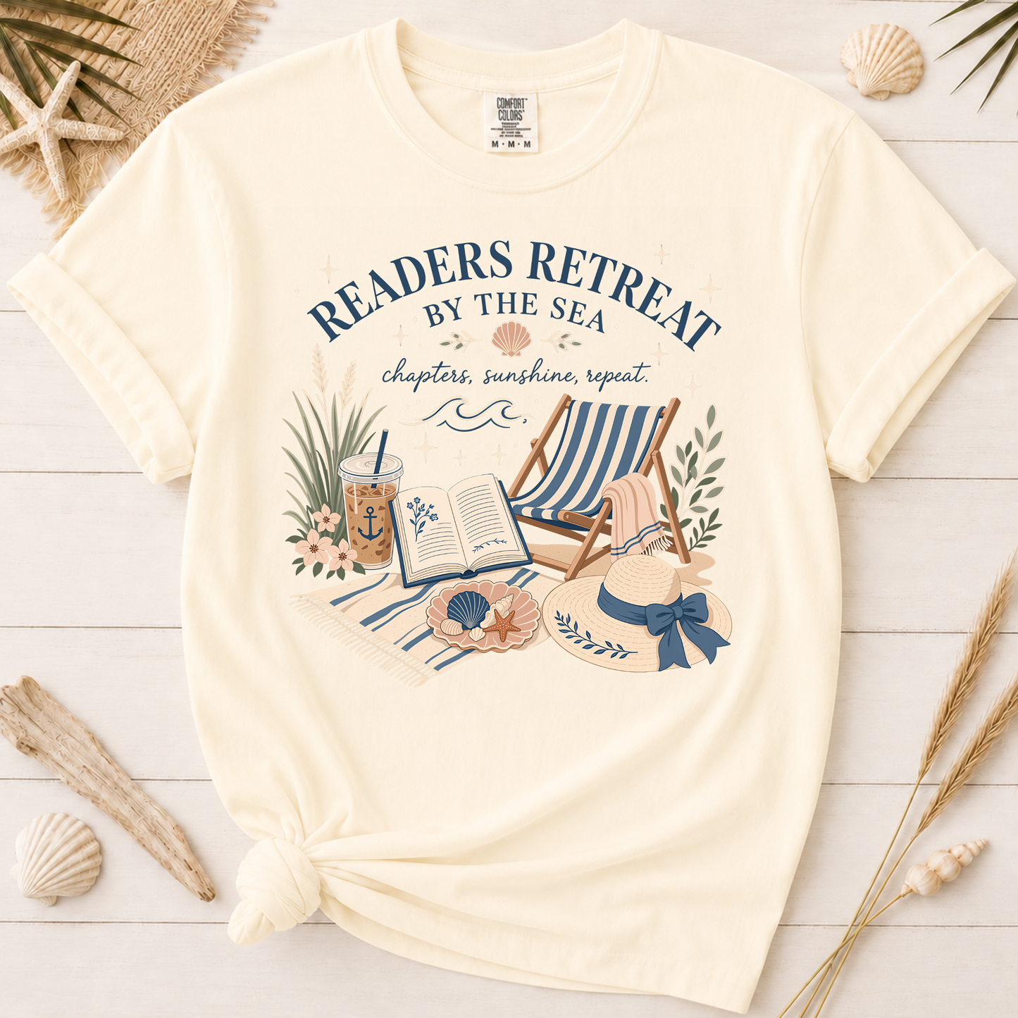 Readers' Retreat by the Sea Graphic Tee