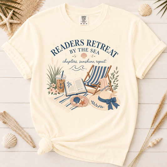 Readers' Retreat by the Sea Graphic Tee