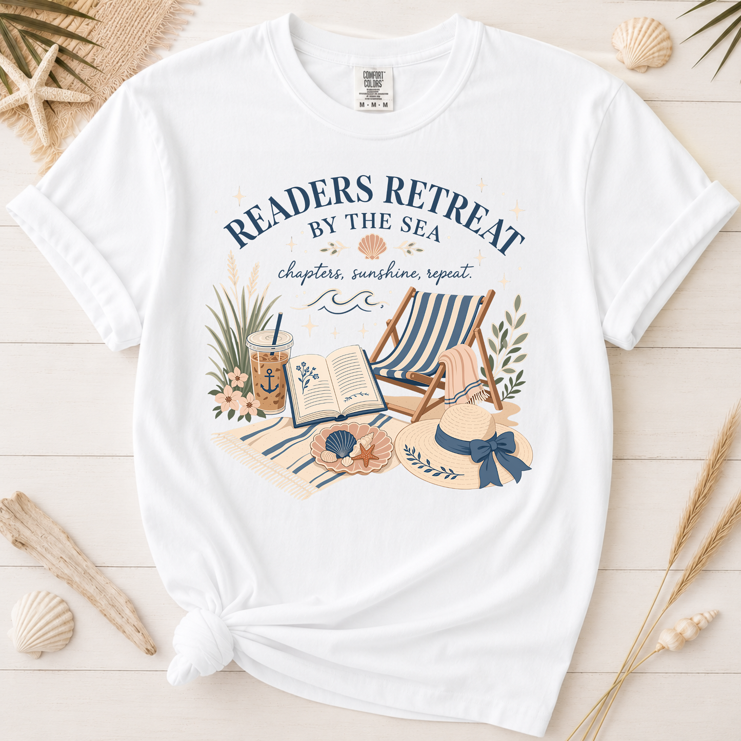 Readers' Retreat by the Sea Graphic Tee