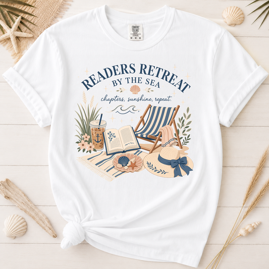 Readers' Retreat by the Sea Graphic Tee