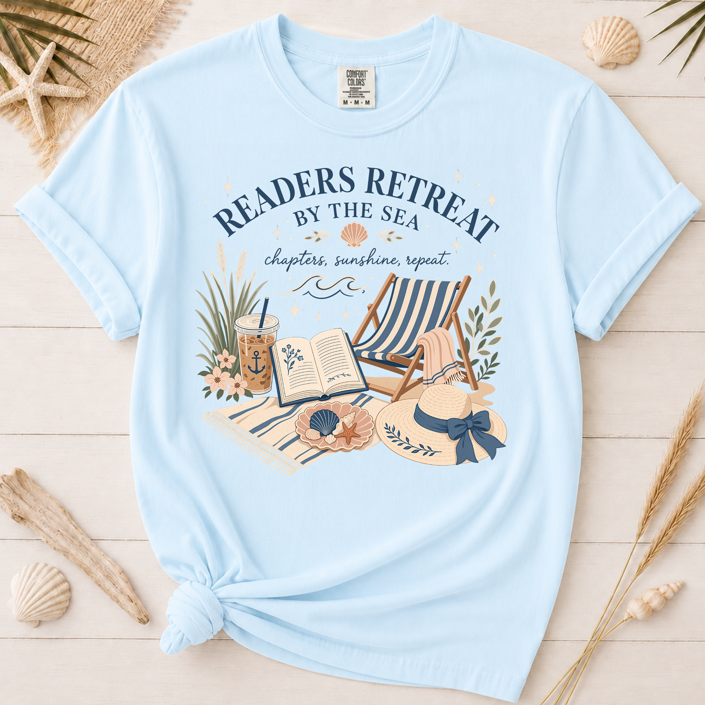 Readers' Retreat by the Sea Graphic Tee
