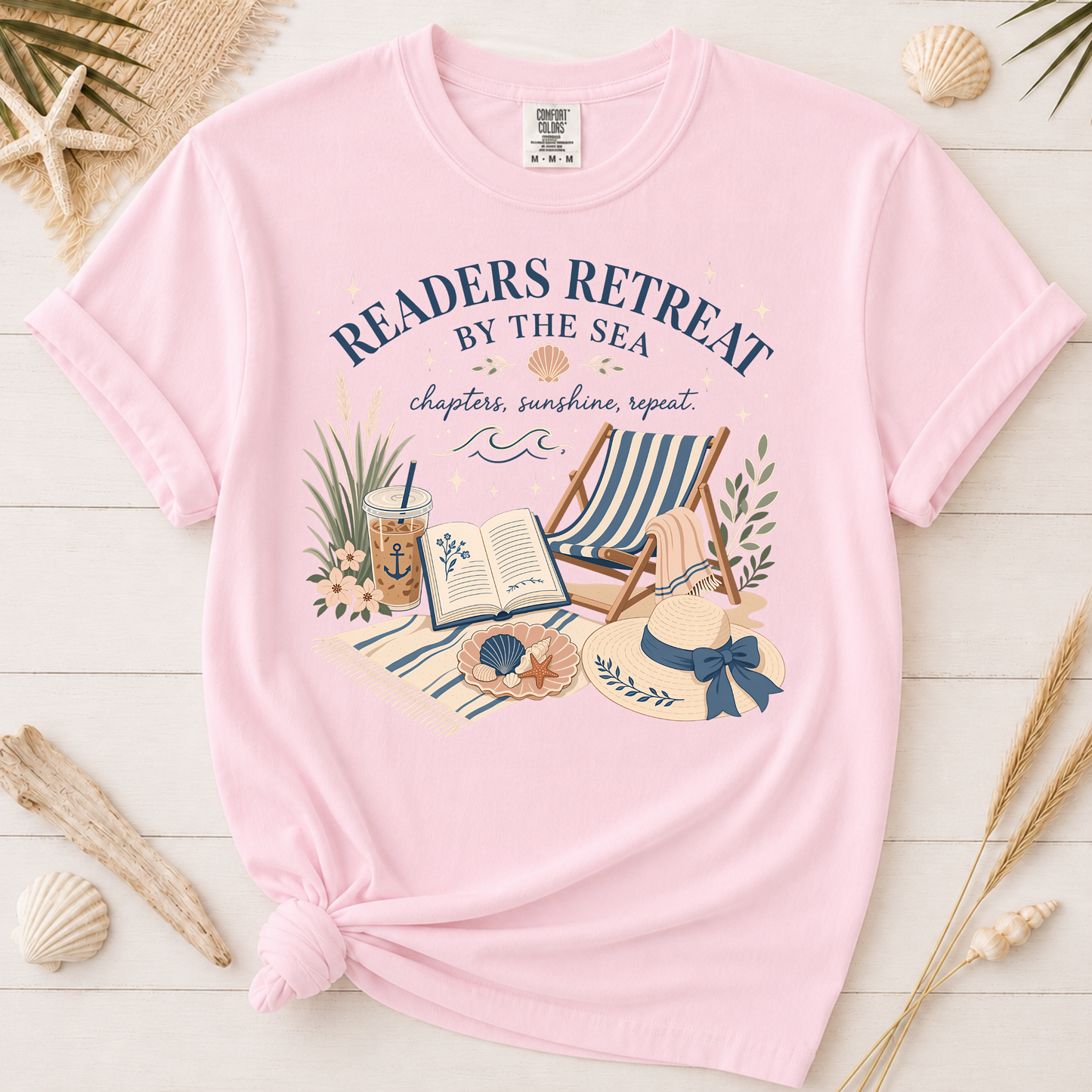 Readers' Retreat by the Sea Graphic Tee