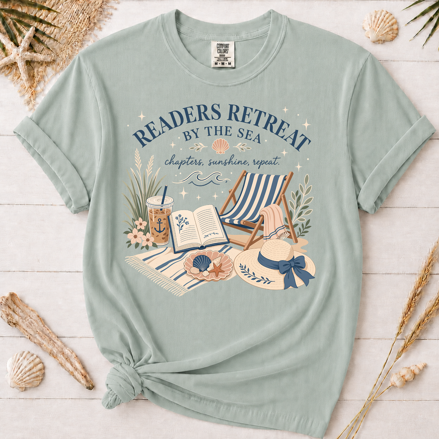Readers' Retreat by the Sea Graphic Tee