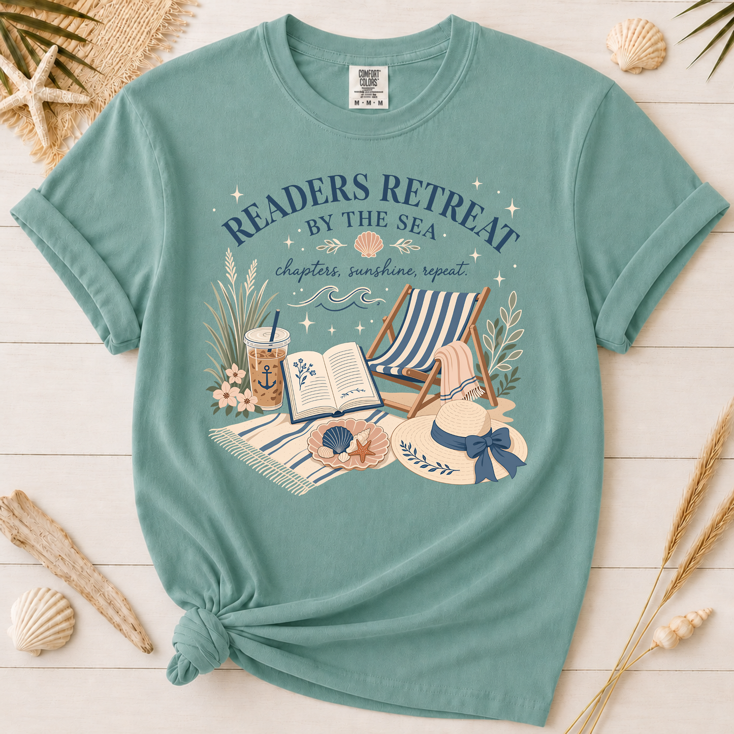 Readers' Retreat by the Sea Graphic Tee