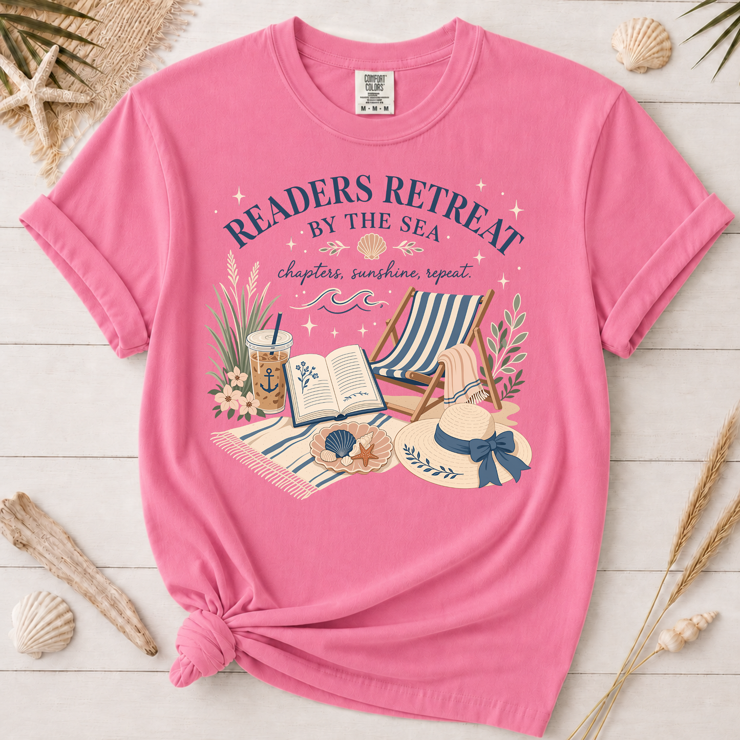 Readers' Retreat by the Sea Graphic Tee