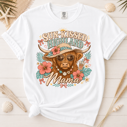 Sun-Kissed Highland Mama Graphic Tee