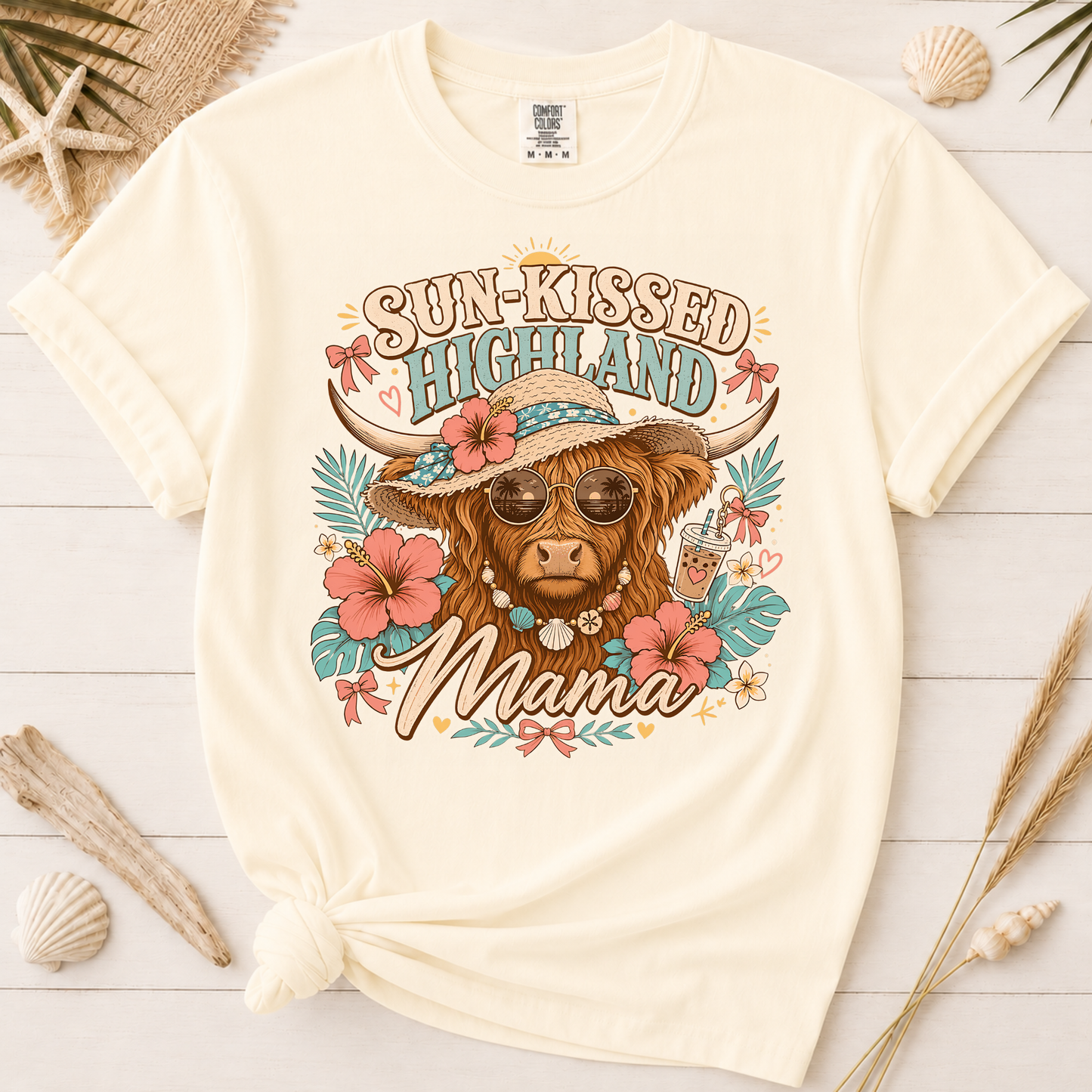 Sun-Kissed Highland Mama Graphic Tee