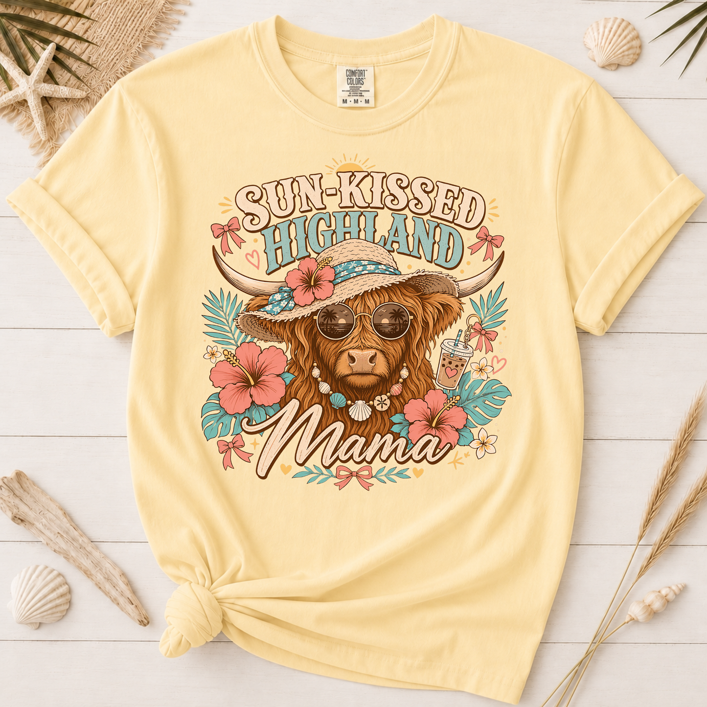 Sun-Kissed Highland Mama Graphic Tee