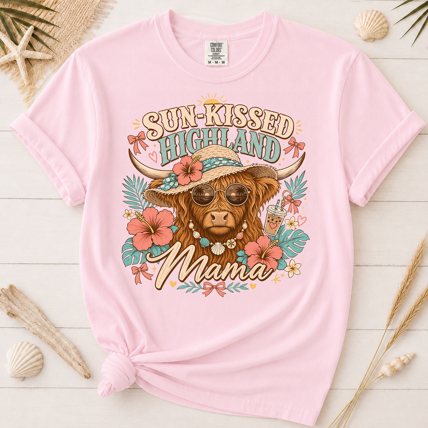 Sun-Kissed Highland Mama Graphic Tee