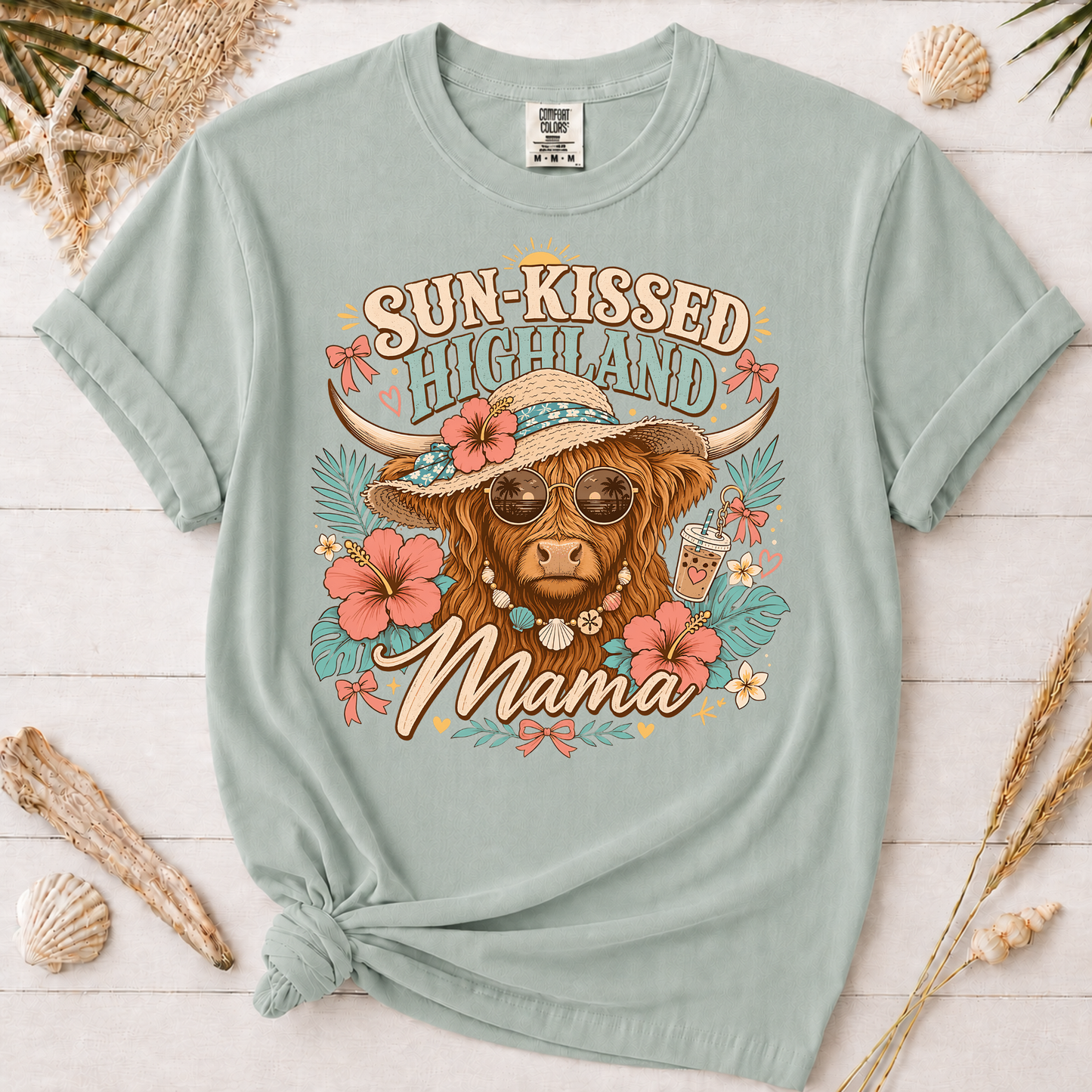 Sun-Kissed Highland Mama Graphic Tee