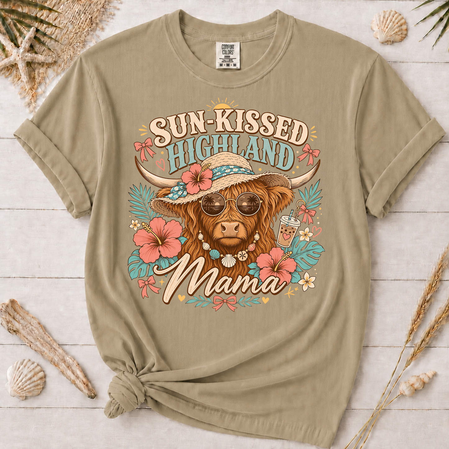 Sun-Kissed Highland Mama Graphic Tee