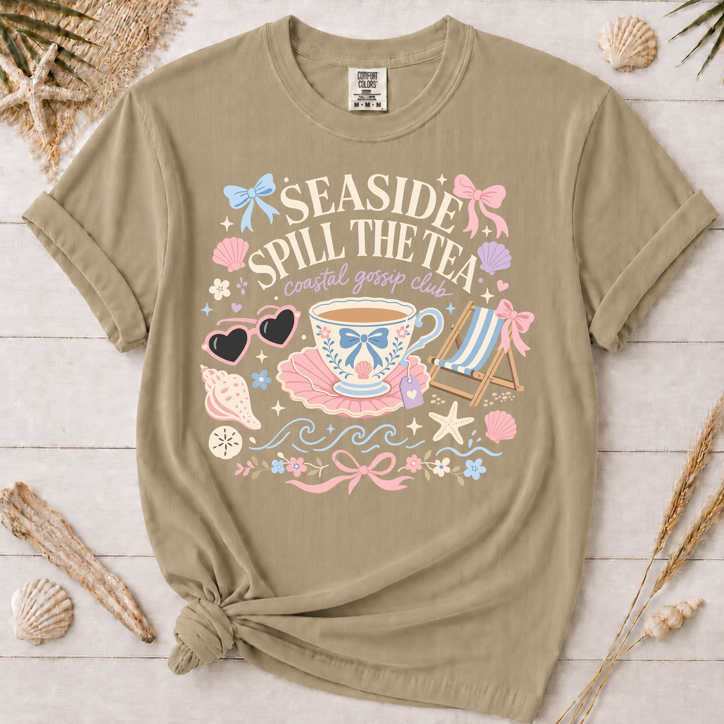 Seaside Spill the Tea Coastal Graphic Tee