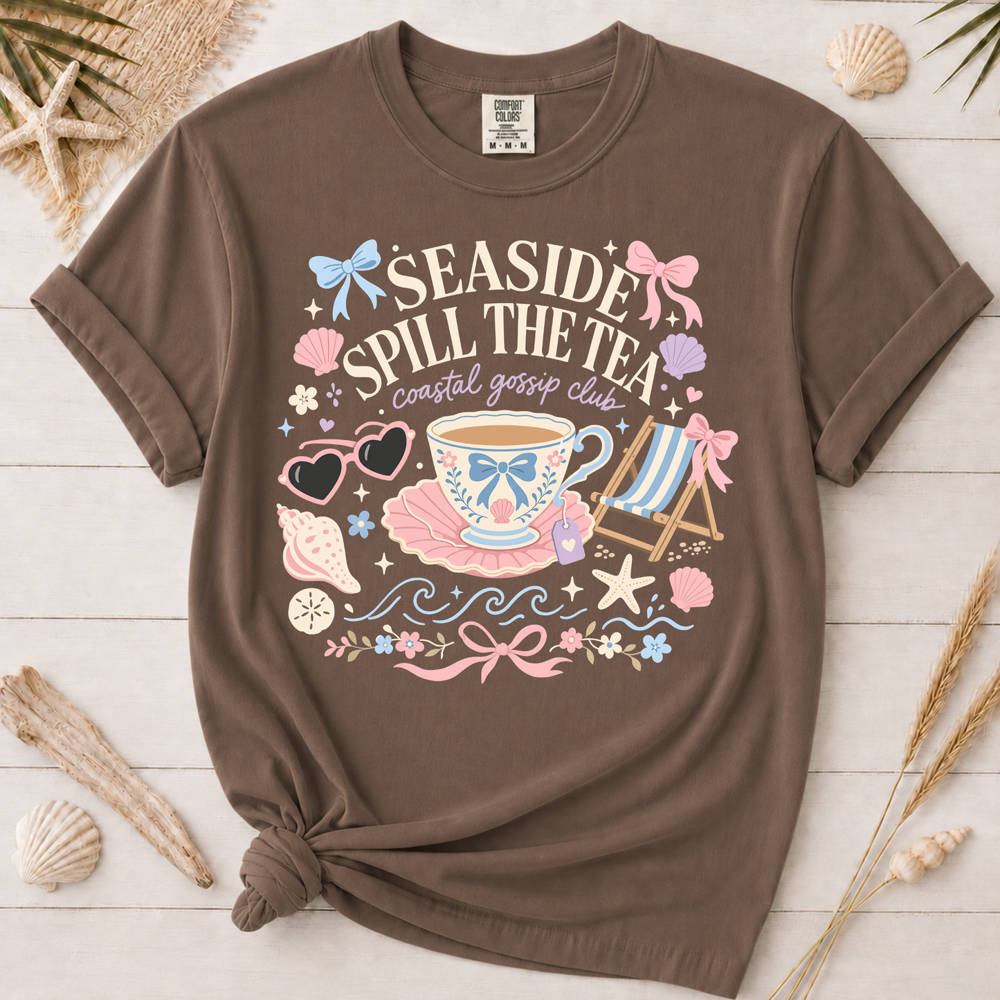 Seaside Spill the Tea Coastal Graphic Tee