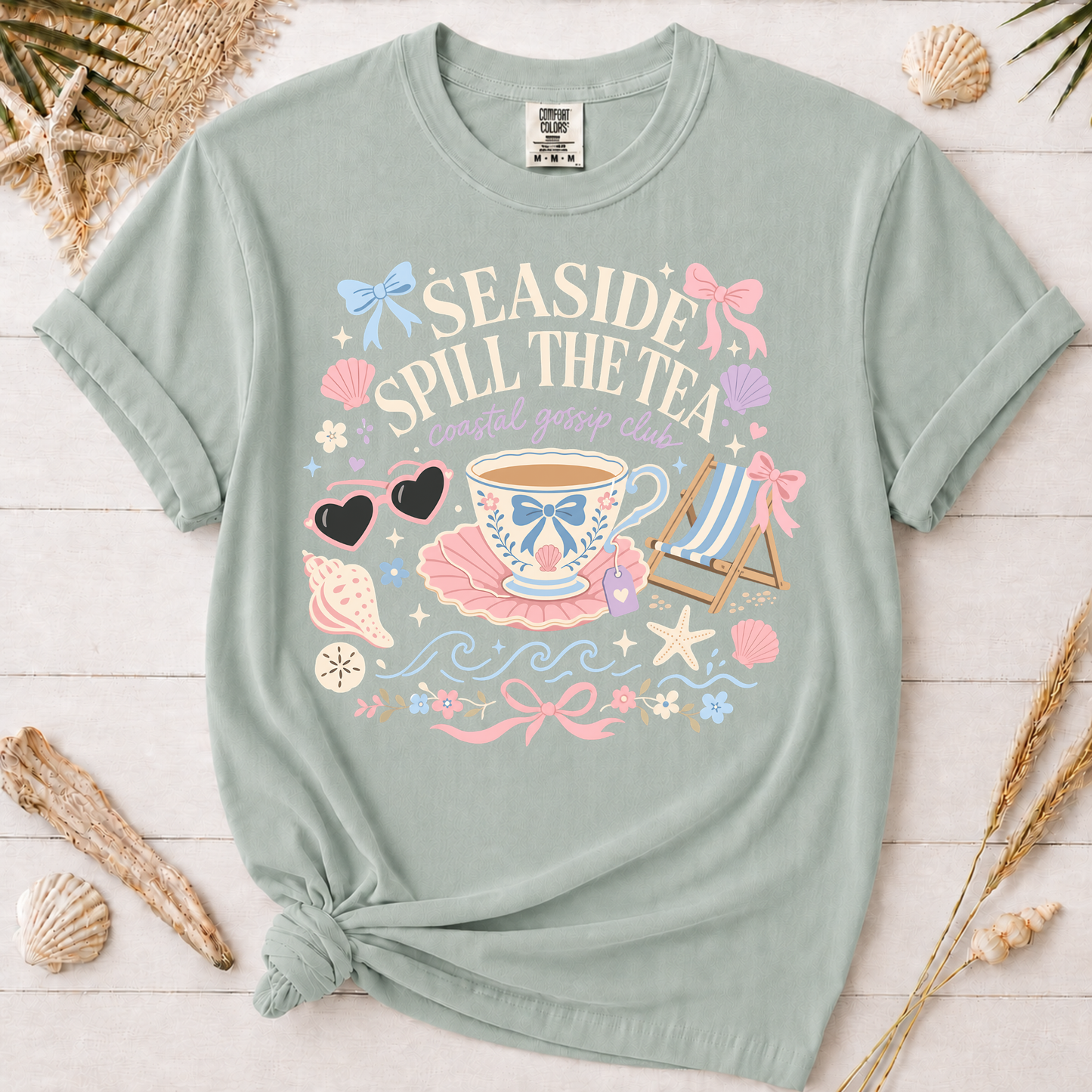 Seaside Spill the Tea Coastal Graphic Tee