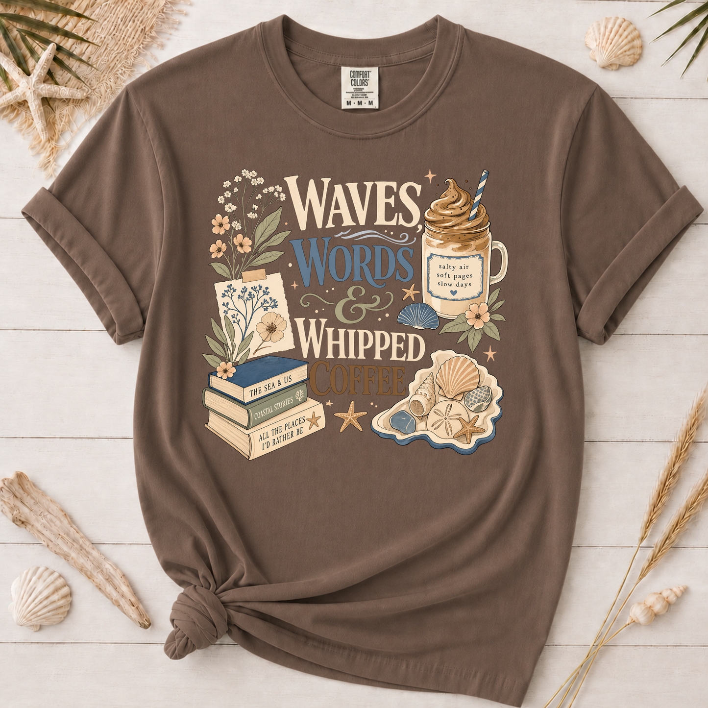 Waves, Words & Whipped Coffee Graphic Tee