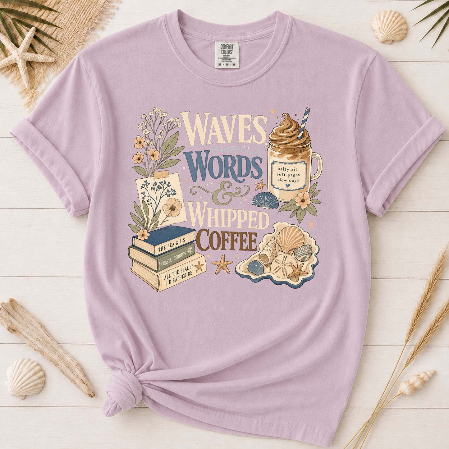 Waves, Words & Whipped Coffee Graphic Tee