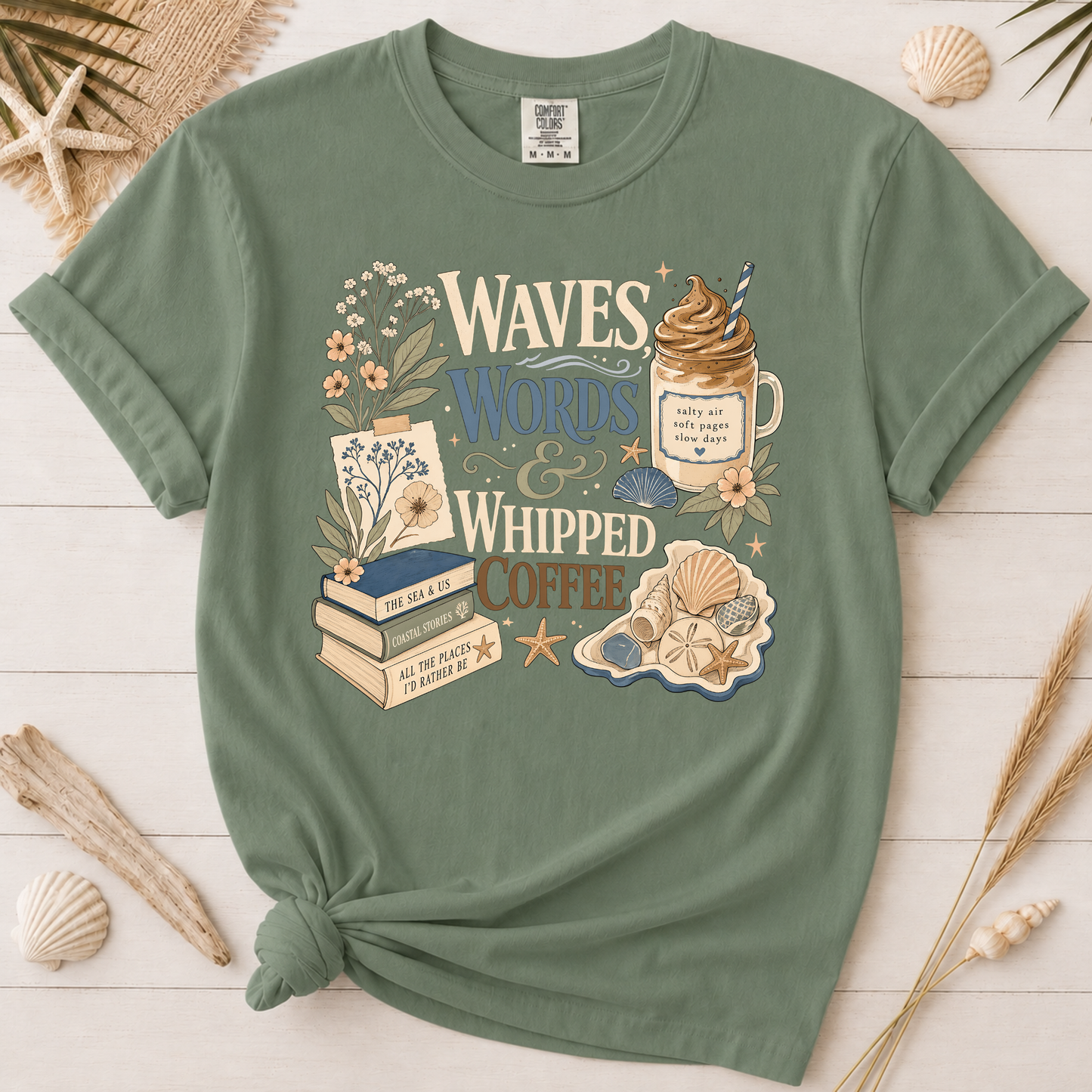 Waves, Words & Whipped Coffee Graphic Tee