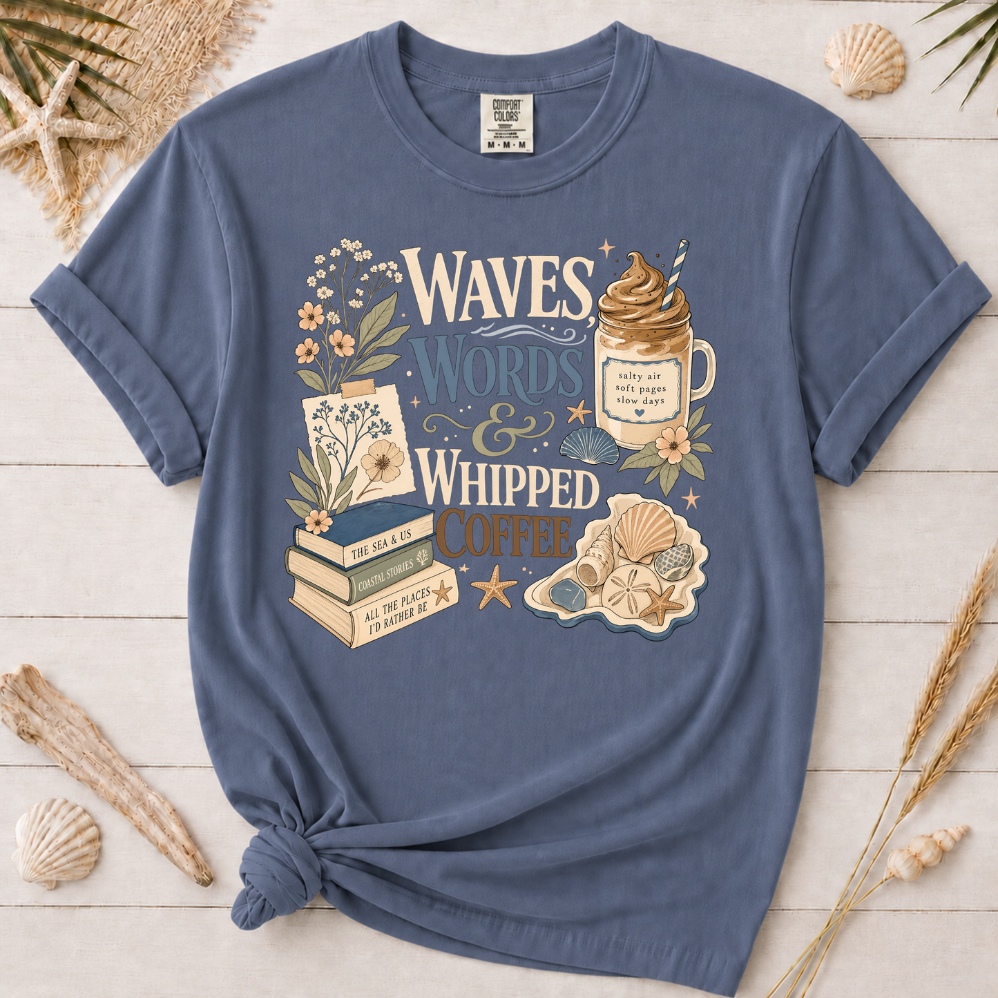 Waves, Words & Whipped Coffee Graphic Tee