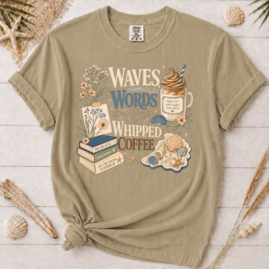 Waves, Words & Whipped Coffee Graphic Tee