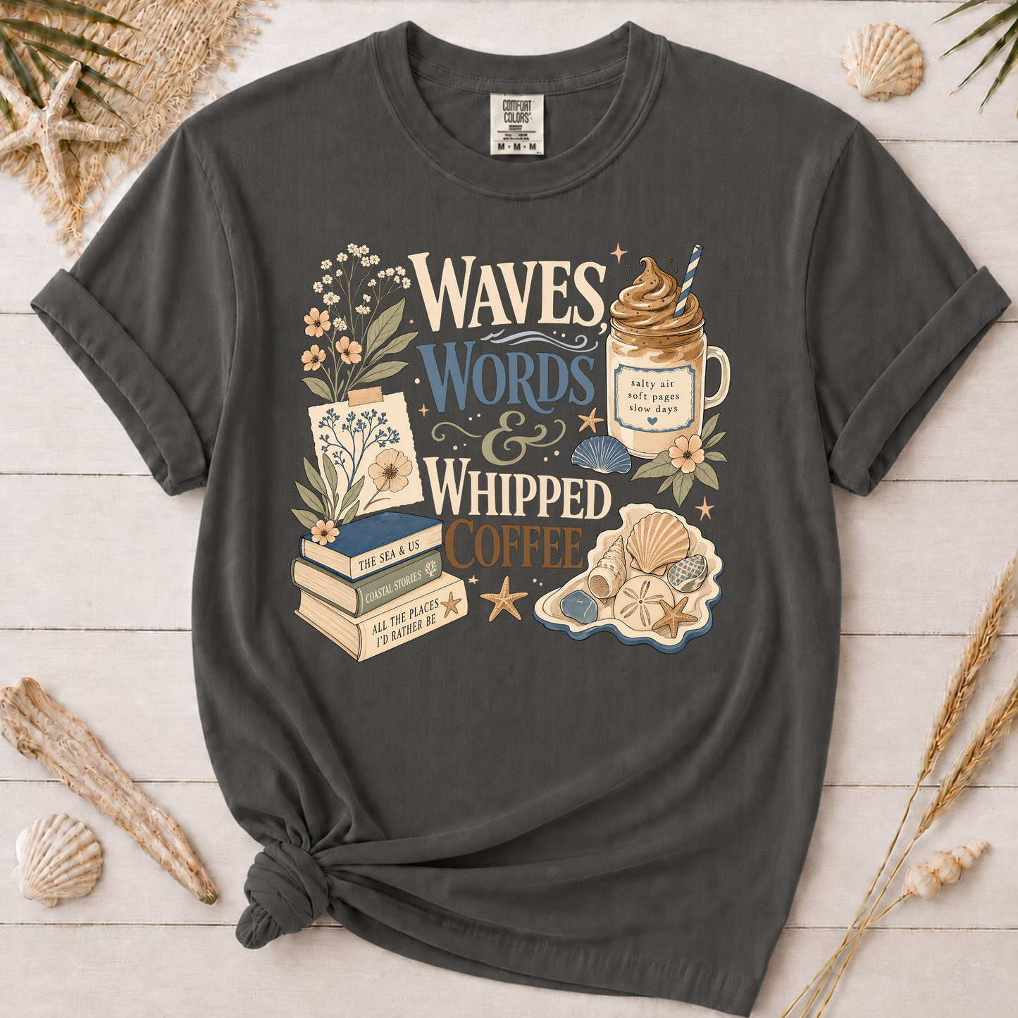 Waves, Words & Whipped Coffee Graphic Tee