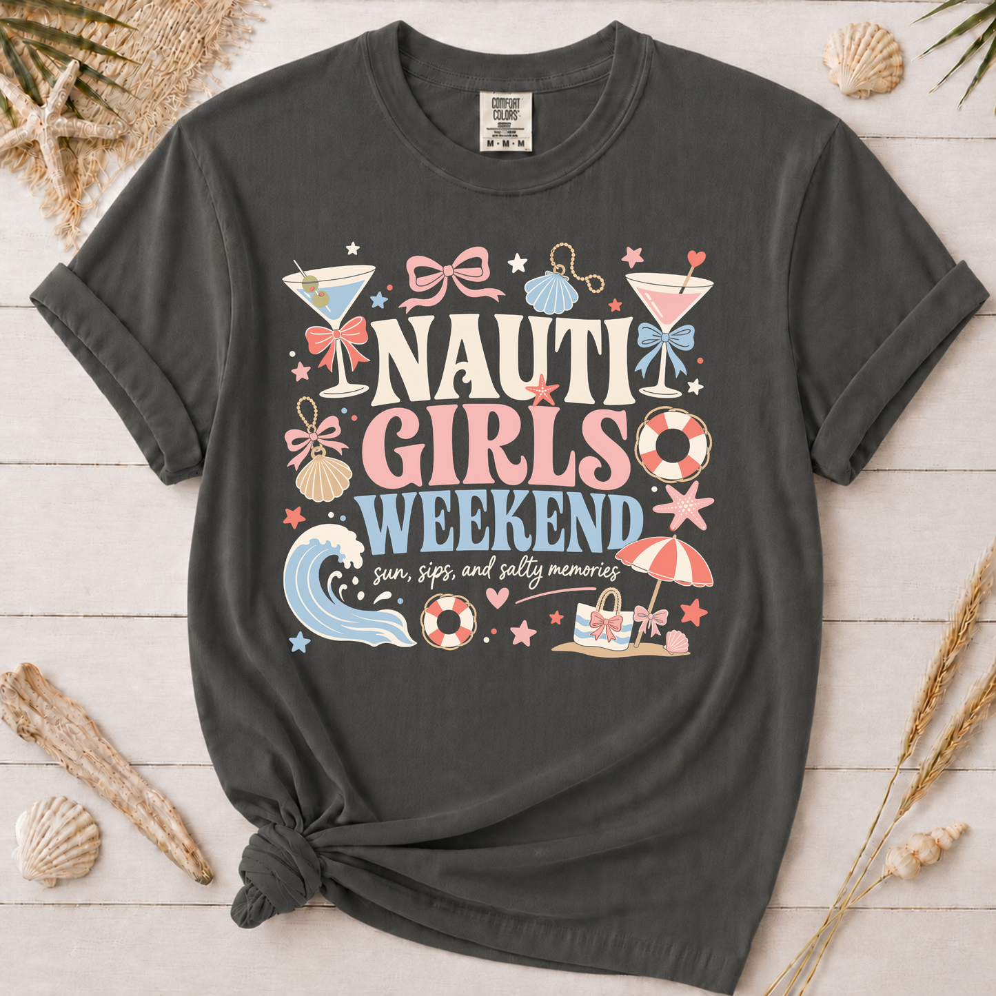 Nauti Girls' Weekend Coastal Graphic Tee