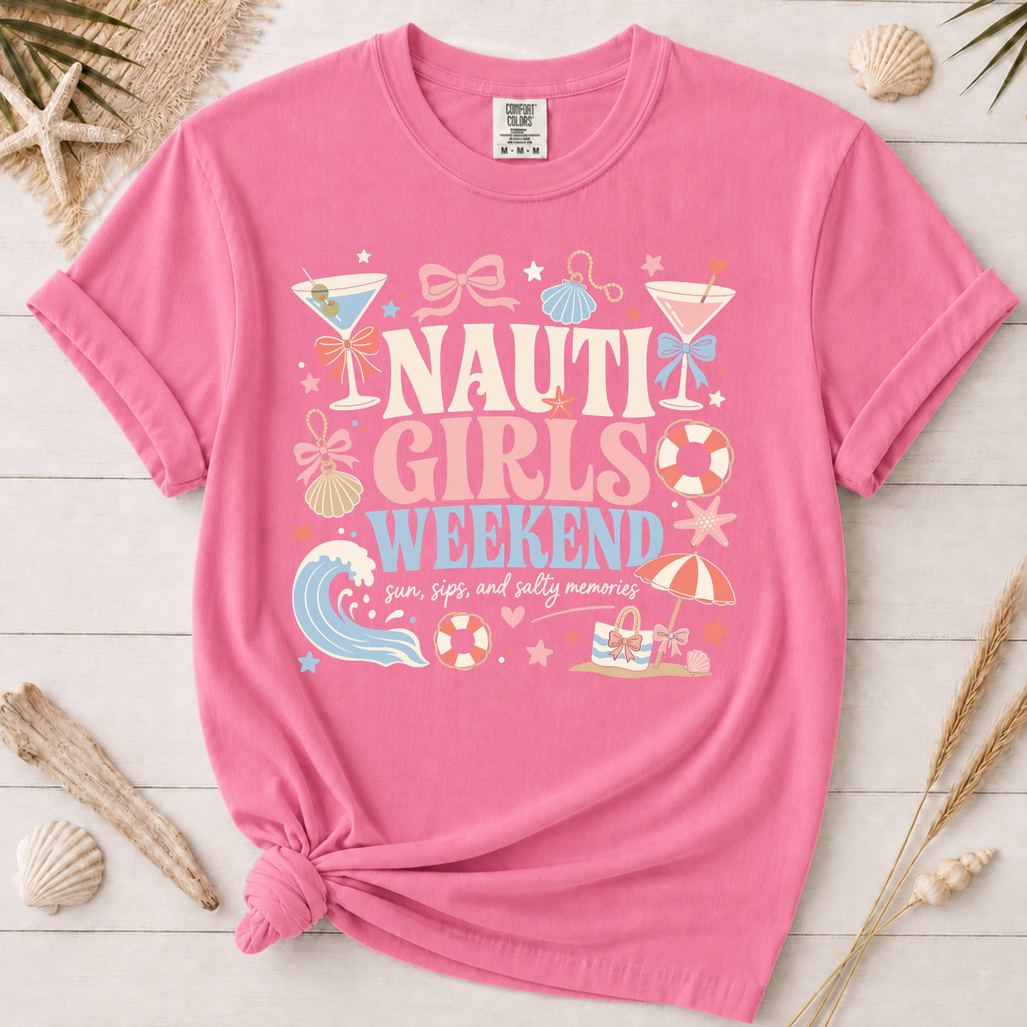 Nauti Girls' Weekend Coastal Graphic Tee