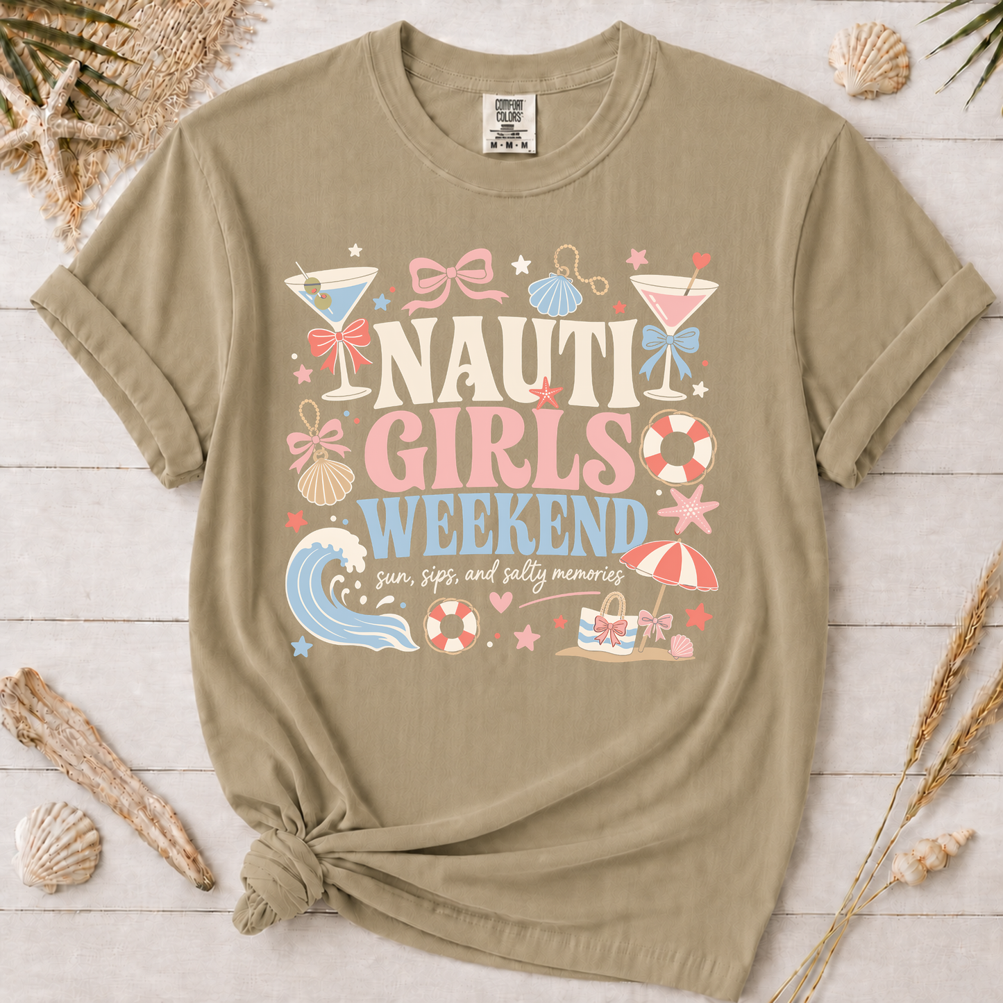 Nauti Girls' Weekend Coastal Graphic Tee