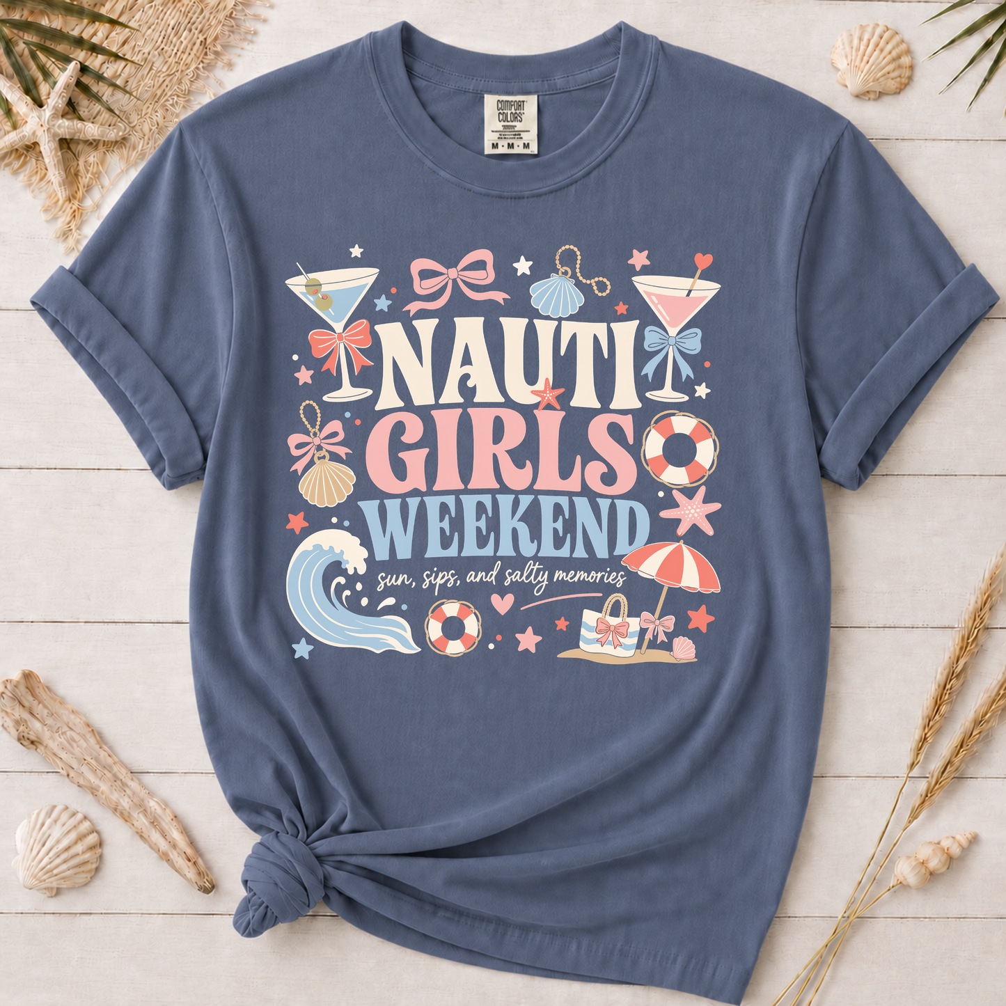 Nauti Girls' Weekend Coastal Graphic Tee