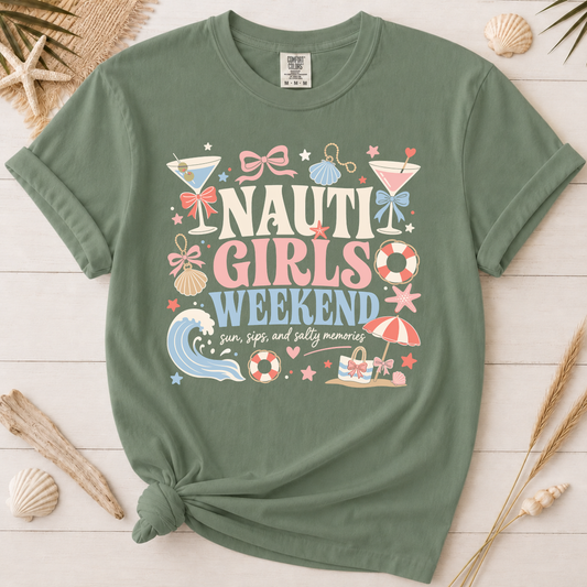 Nauti Girls' Weekend Coastal Graphic Tee