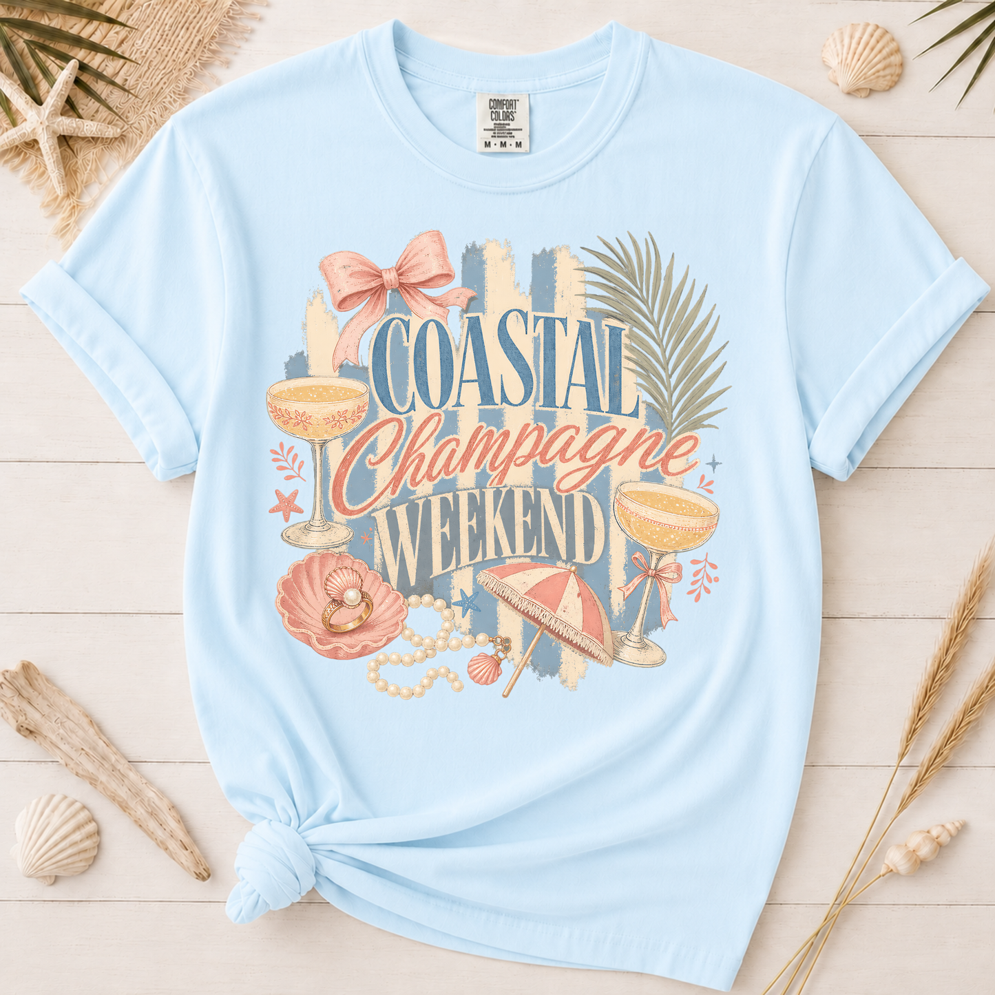 Coastal Champagne Weekend Graphic Tee