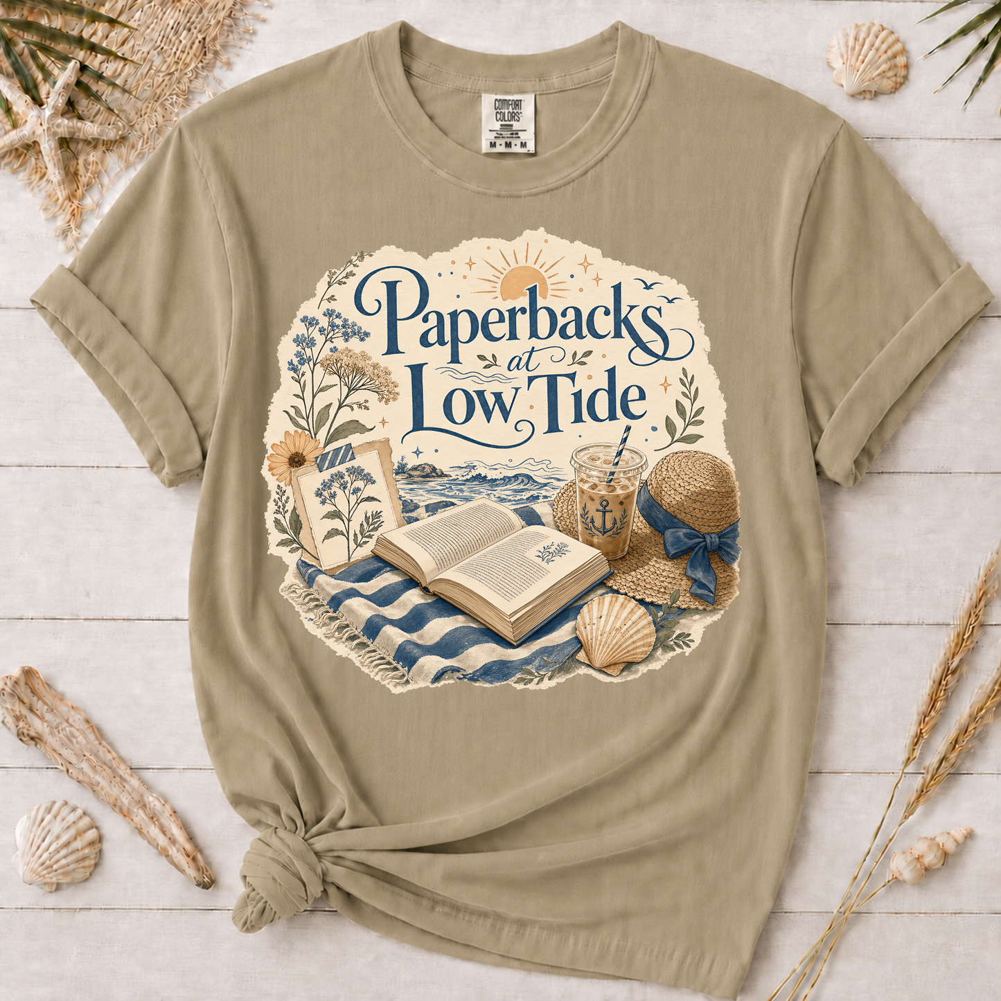 Paperbacks at Low Tide Graphic Tee