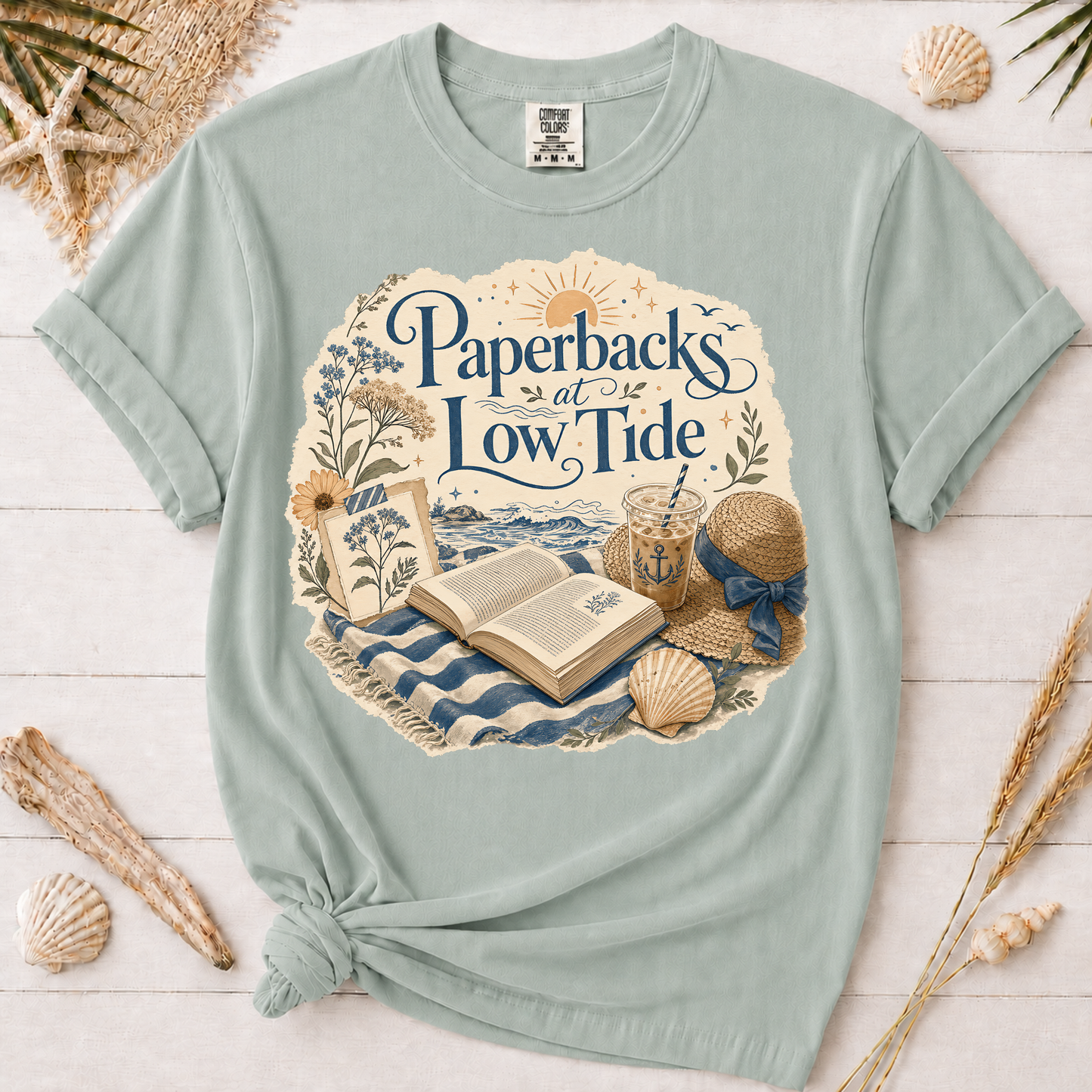 Paperbacks at Low Tide Graphic Tee