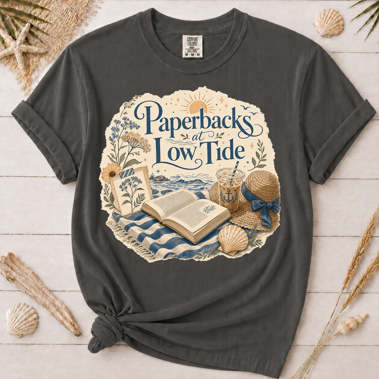 Paperbacks at Low Tide Graphic Tee