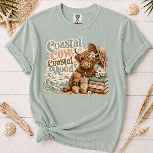 Coastal Cow, Coastal Mood Graphic Tee