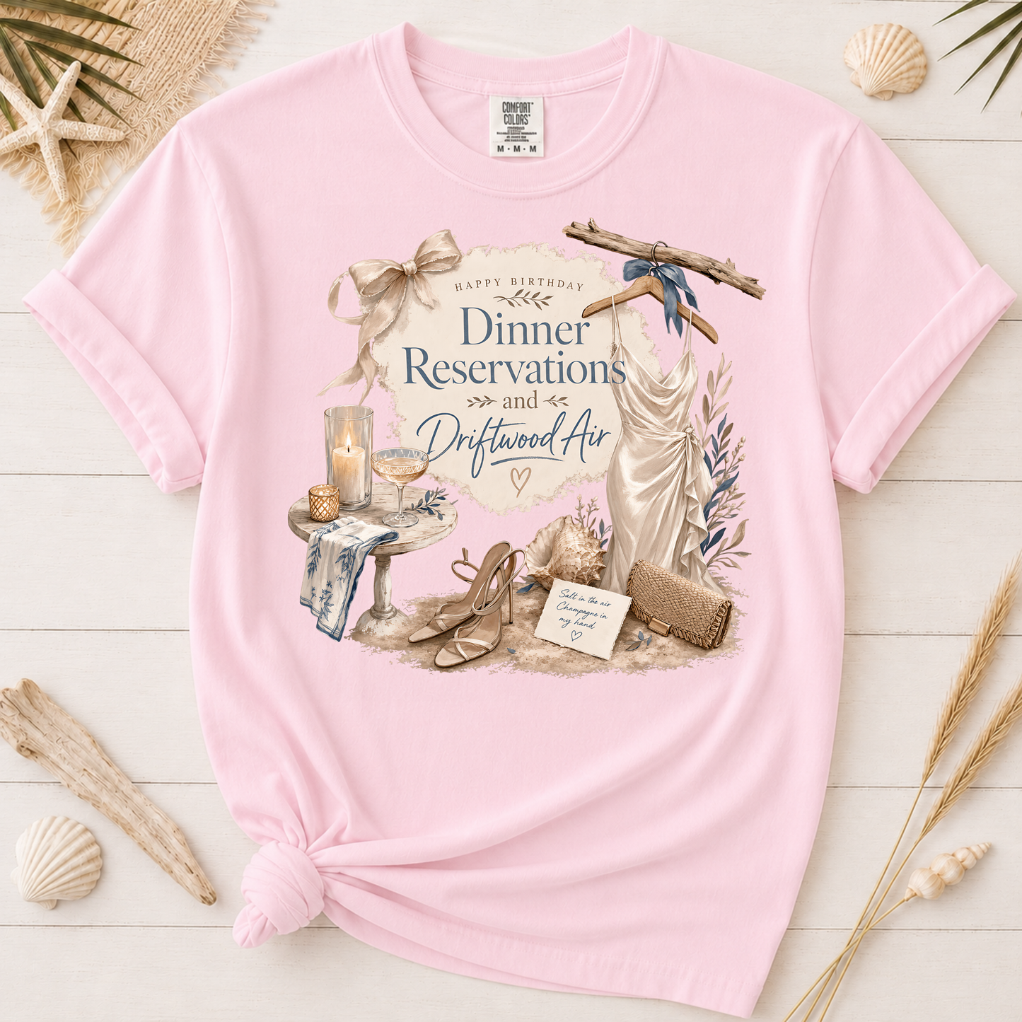 Dinner Reservations and Driftwood Air Graphic Tee