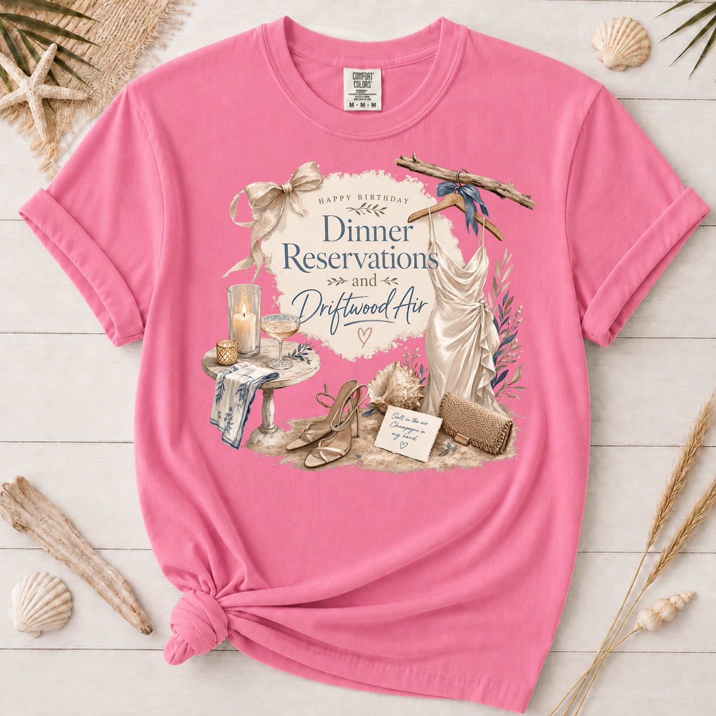 Dinner Reservations and Driftwood Air Graphic Tee
