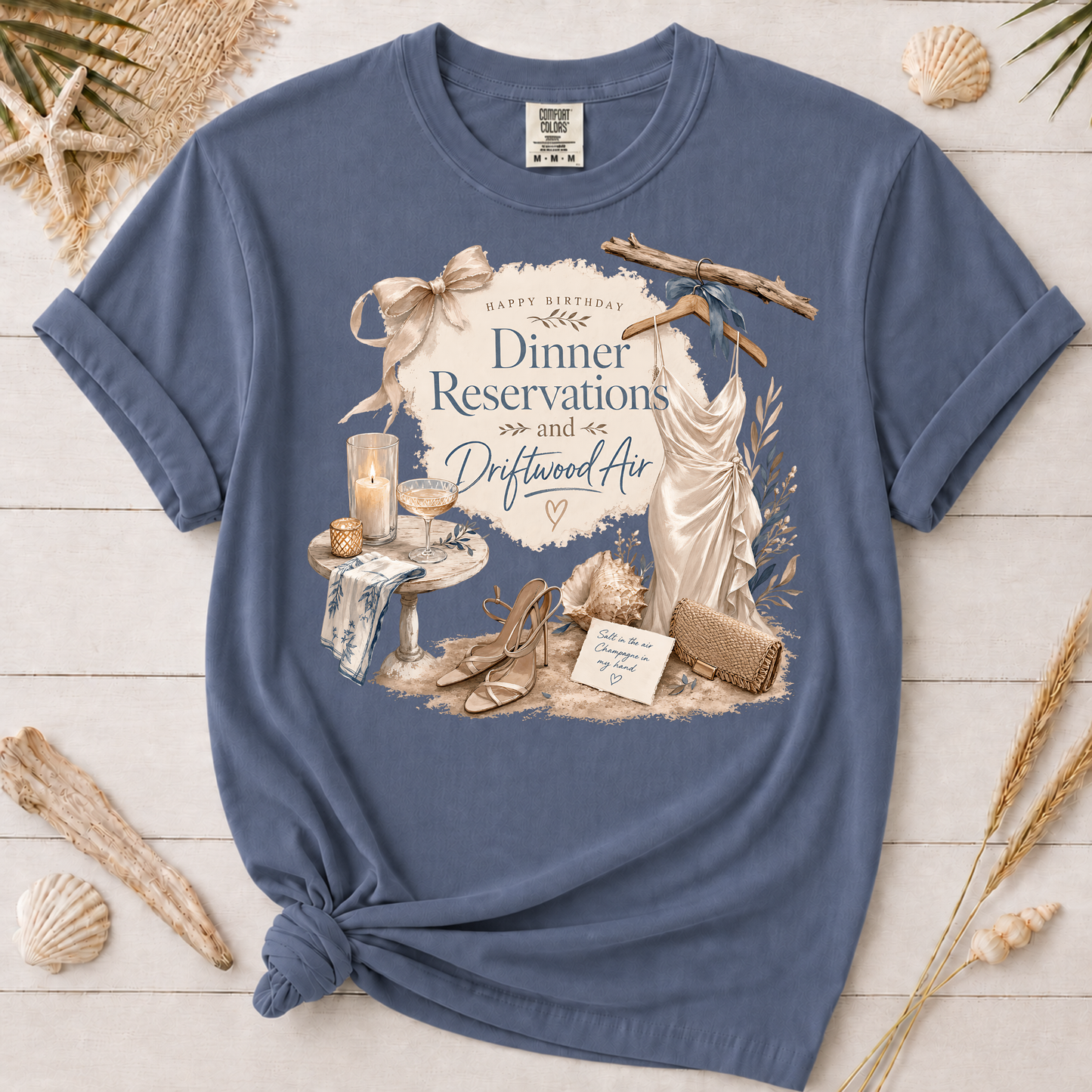 Dinner Reservations and Driftwood Air Graphic Tee
