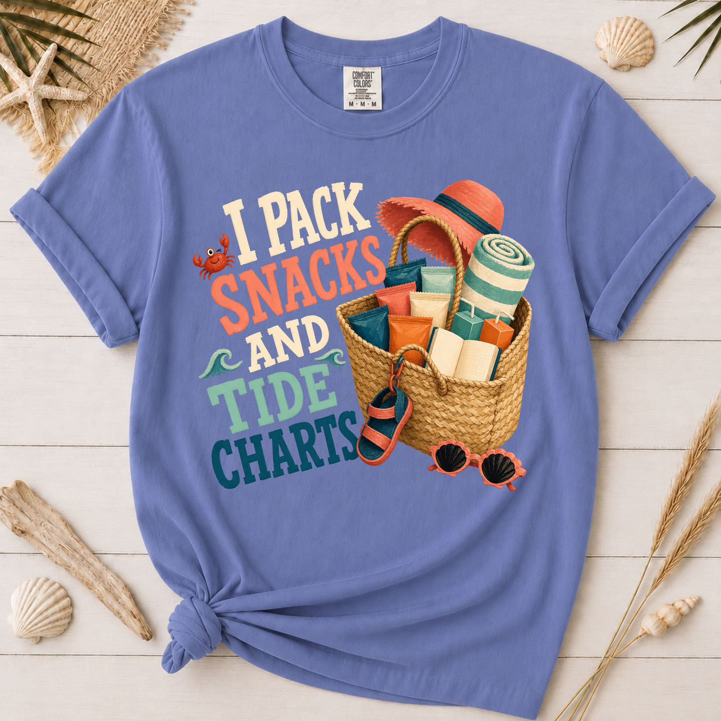 I Pack Snacks and Tide Charts Graphic Tee