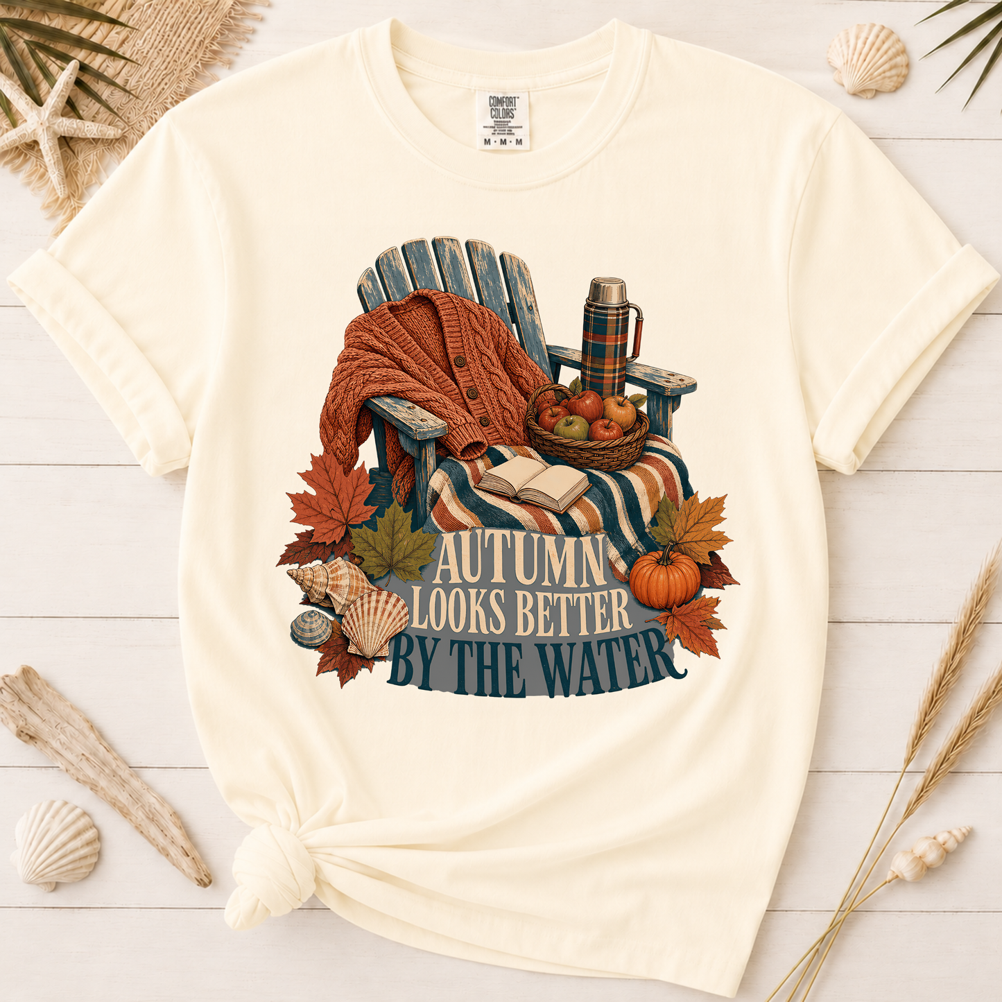 Autumn Looks Better by the Water Graphic Tee