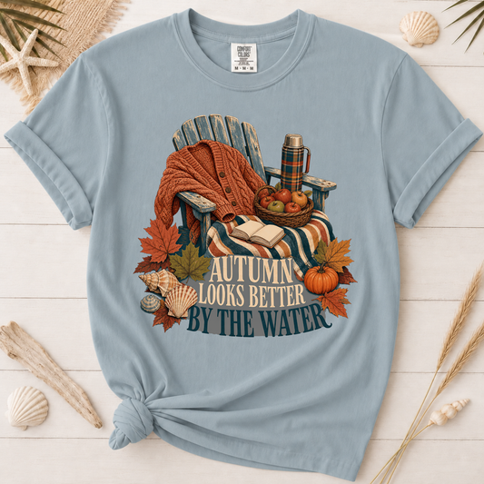 Autumn Looks Better by the Water Graphic Tee