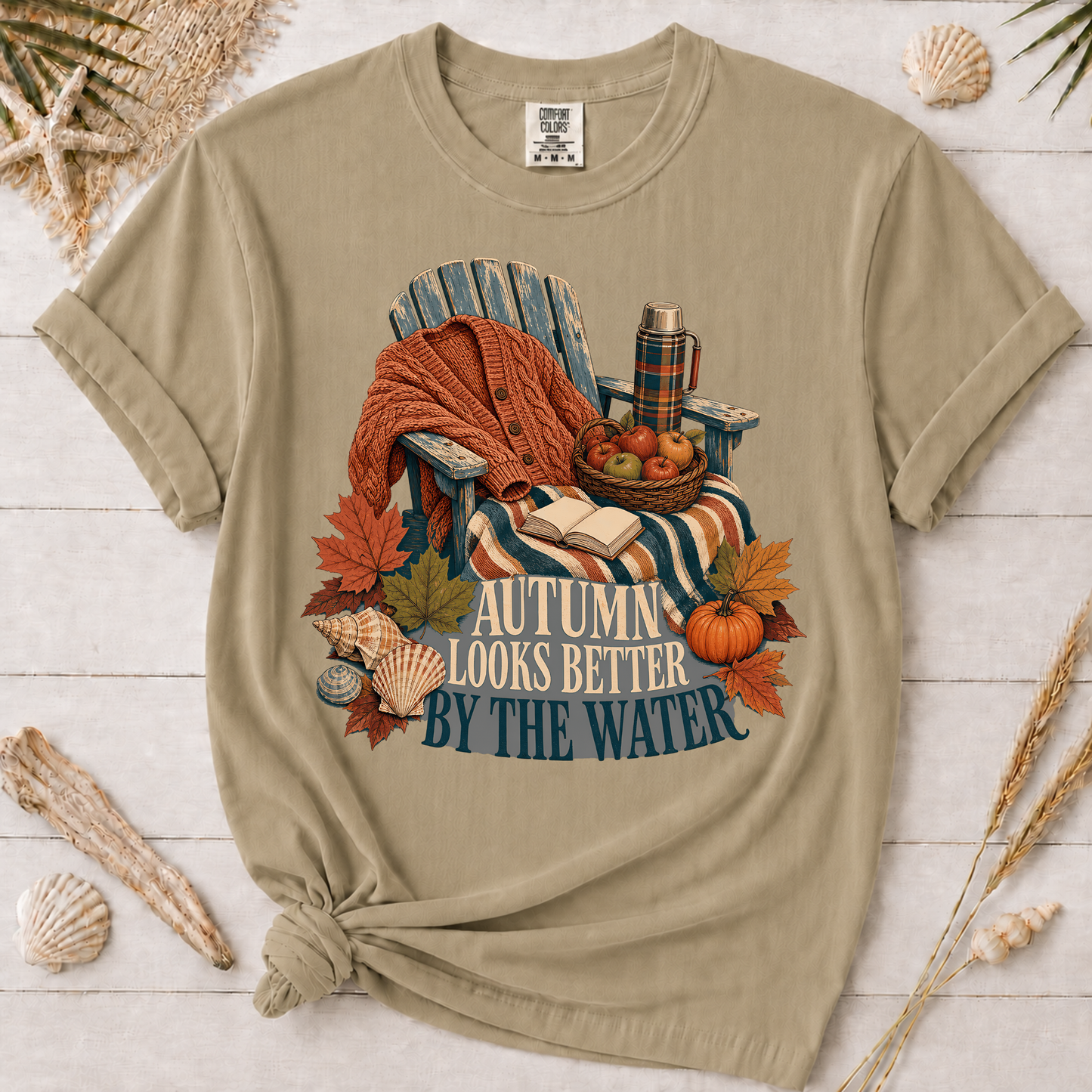 Autumn Looks Better by the Water Graphic Tee