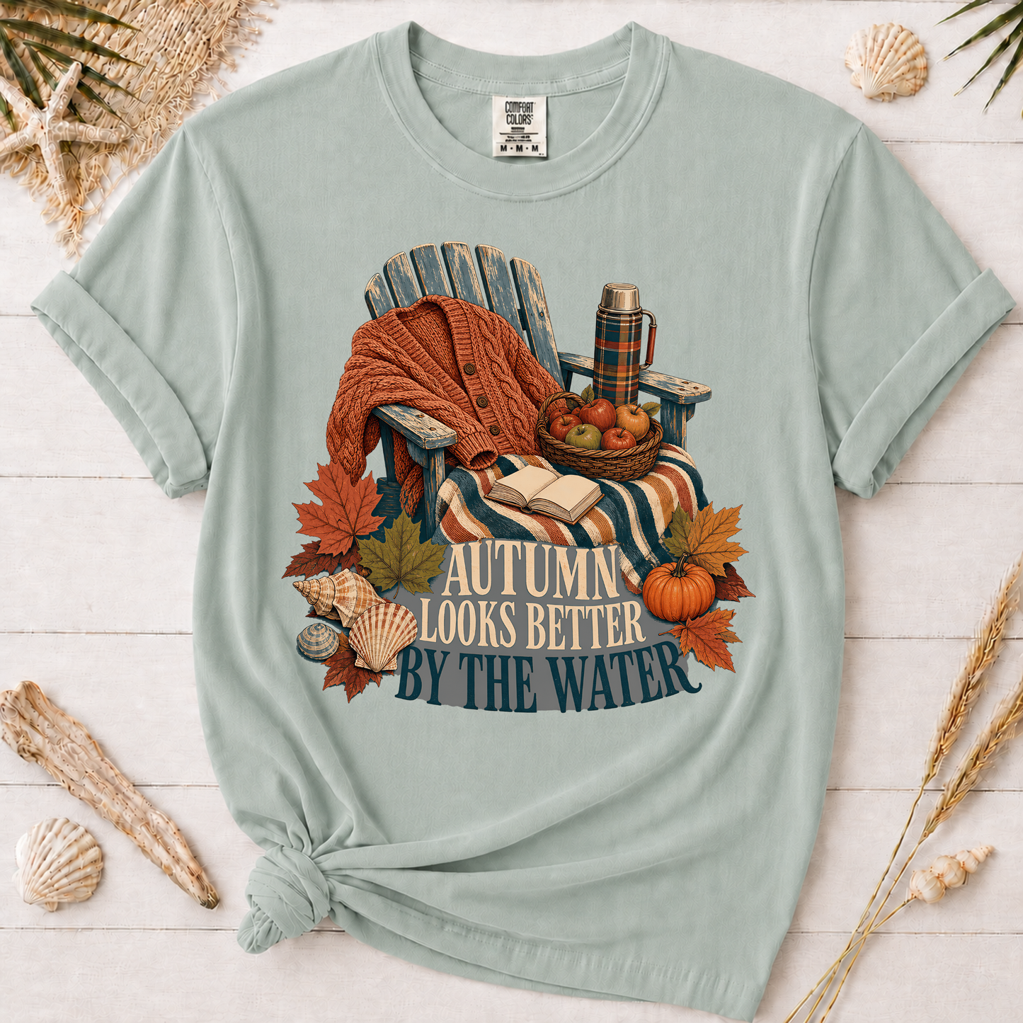 Autumn Looks Better by the Water Graphic Tee