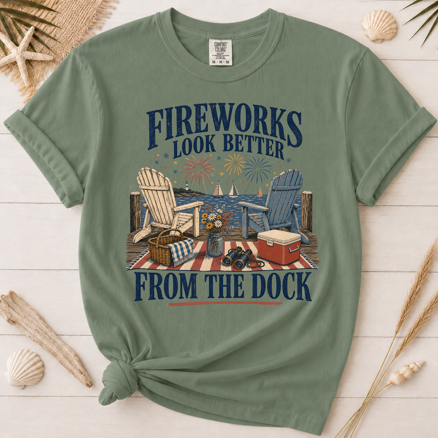 Fireworks Look Better from the Dock Graphic Tee