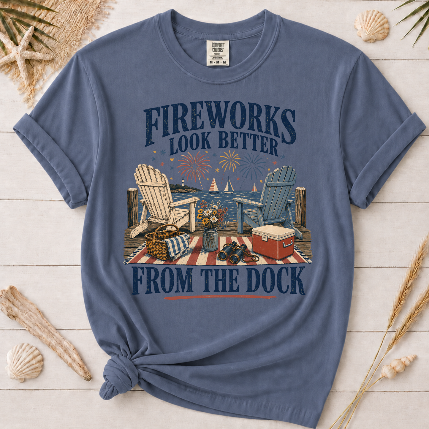 Fireworks Look Better from the Dock Graphic Tee