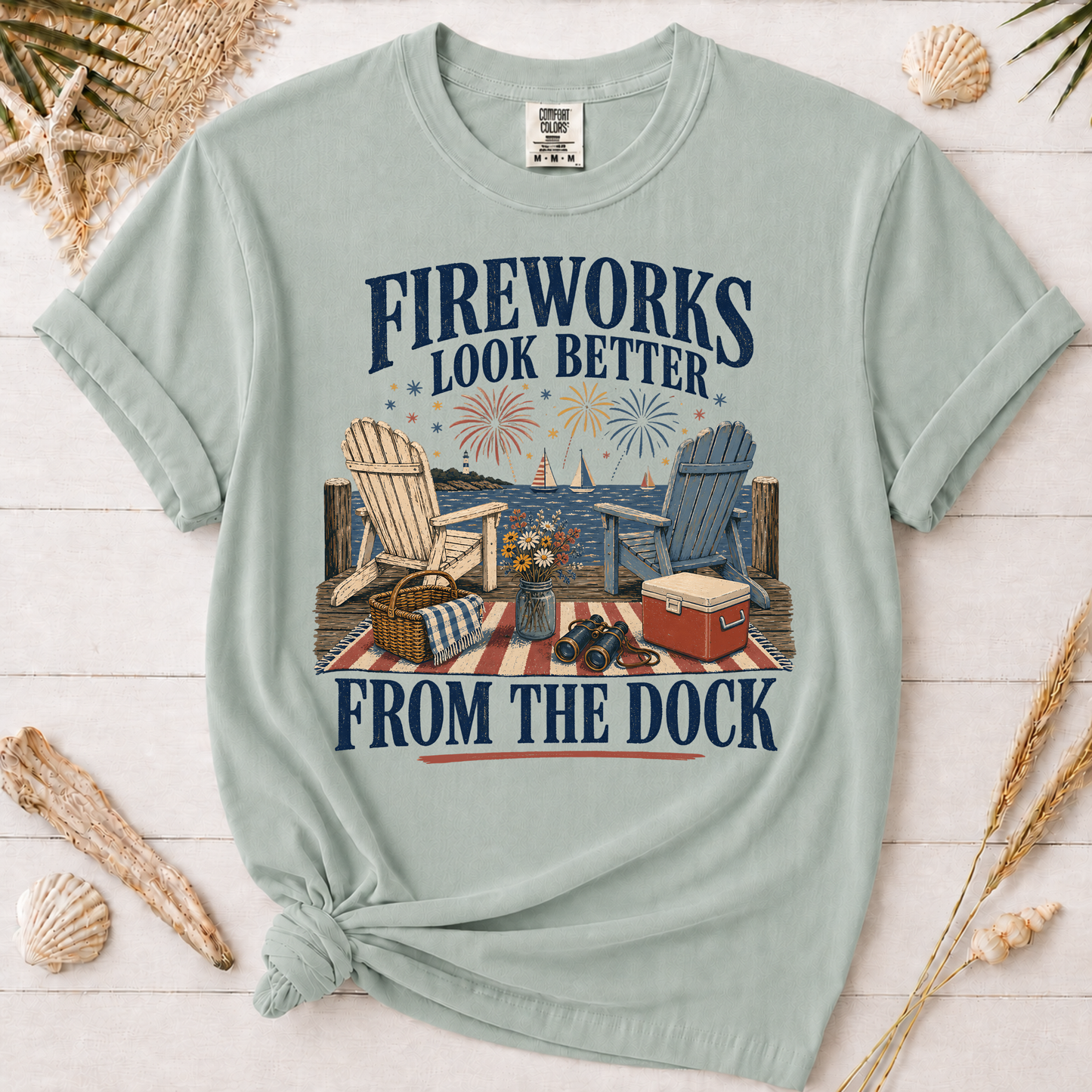 Fireworks Look Better from the Dock Graphic Tee