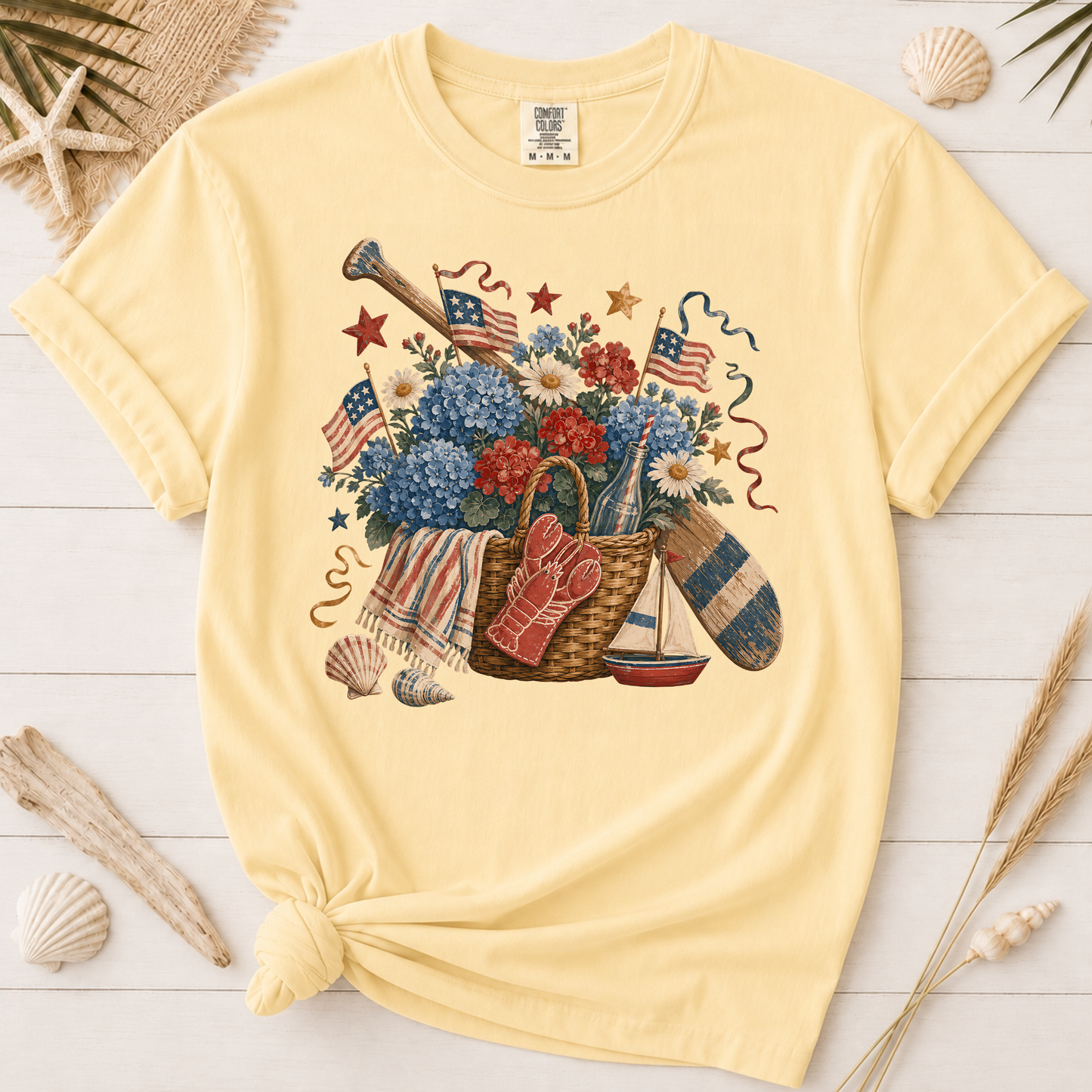 Coastal Americana Basket Graphic Tee