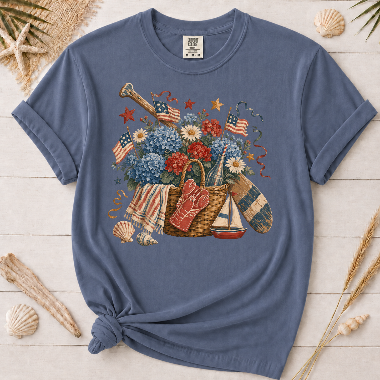 Coastal Americana Basket Graphic Tee